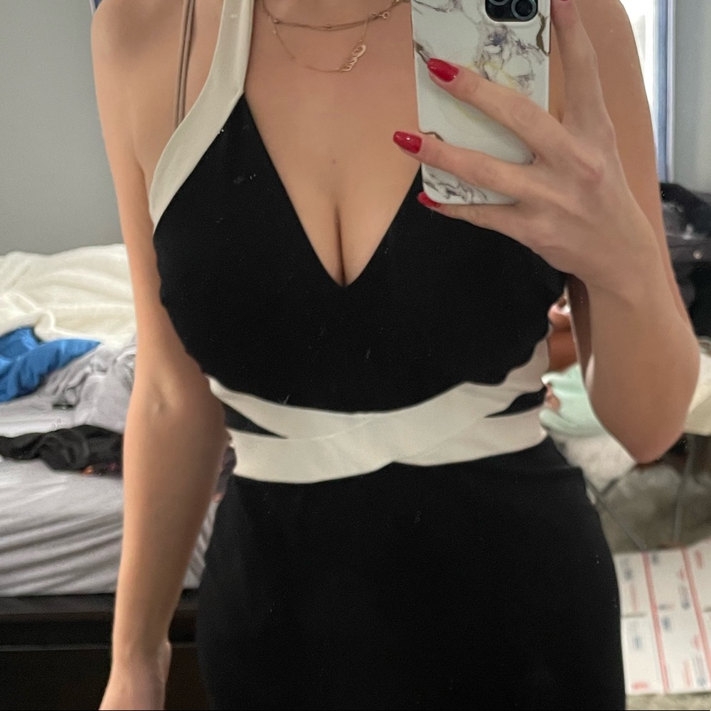 Black and white dress